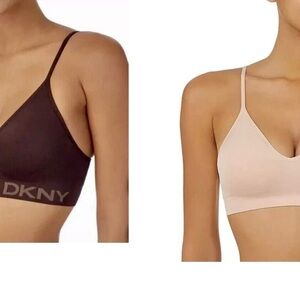 DKNY 2-pack seamless bra grey and black size small